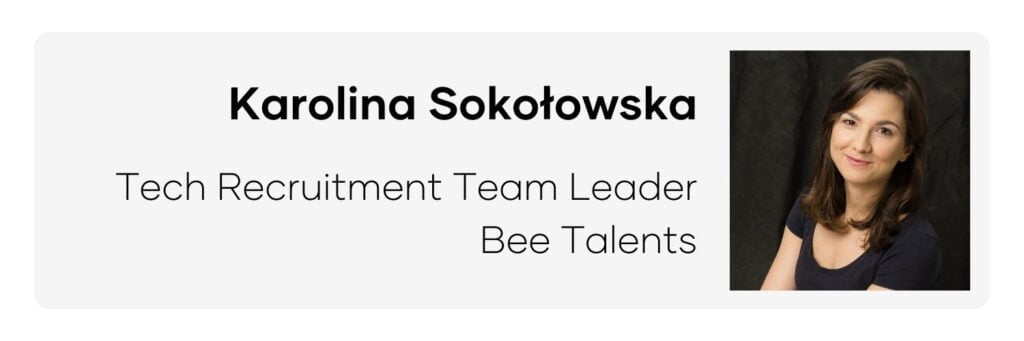Zdjęcie Karoliny Sokołowskiej z Tech Recruitment Team Leader, Bee Talents