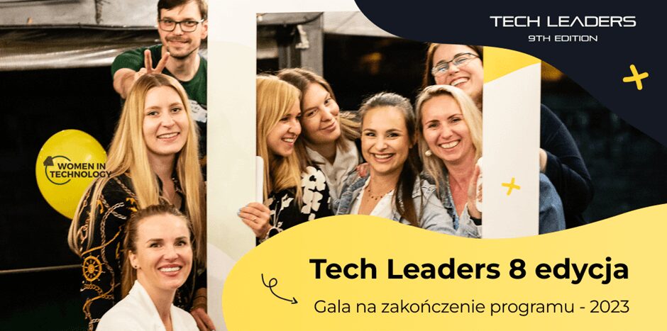 Grafika reklamująca 8 edycję Tech Leaders Polska z 2023 roku