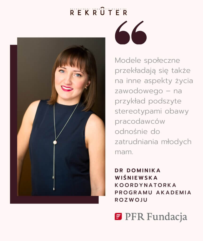 Dominika Wiśniewska opowiada o tym, jak normy społeczne wpływają na gotowość do powrotu do pracy po urlopie macierzyńskim.