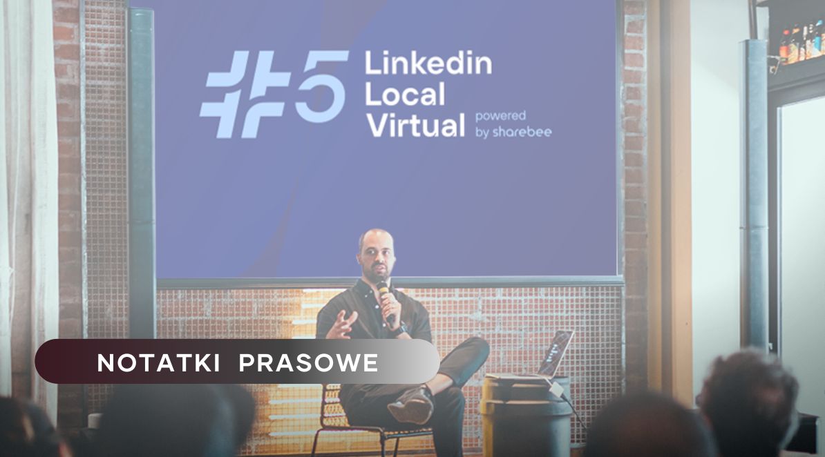 Ilustracja do artykułu: Pojedynek influencerów, czyli 5. edycja konferencji #LinkedinLocalVirtual Przedstawia zdjęcie z konferencji, prelegenta na tle ekranu z wyświetlonym logo spotkania.