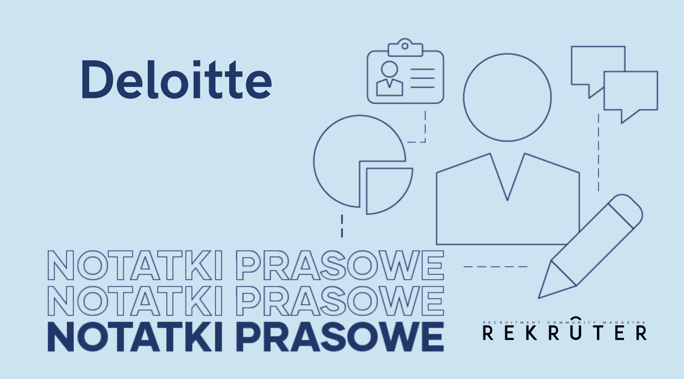 Ilustracja notka prasowa na temat działaności Deloitte