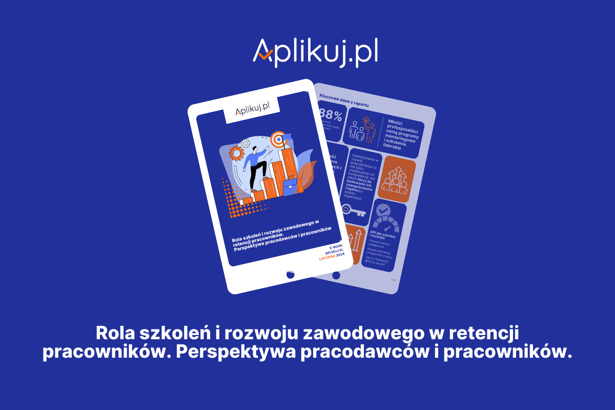 Ilustracja do notatki prasowej pt. "Szkolenia kluczem do lojalności – jak firmy zatrzymują pracowników na dłużej?"