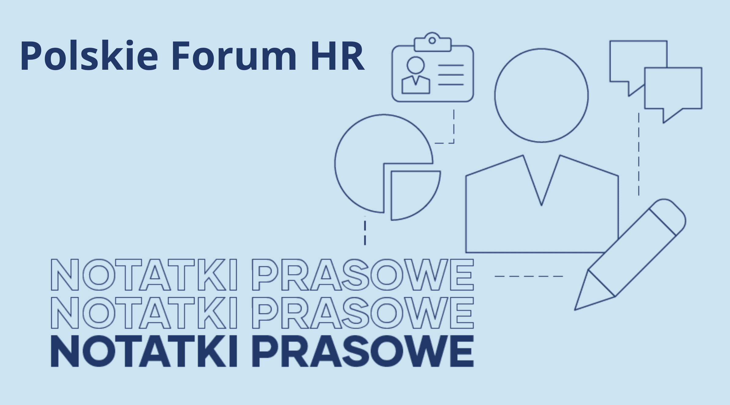 Grafika z elementami biurowymi jest ilustracją do artykułach z serii: "Polskie Forum HR"
