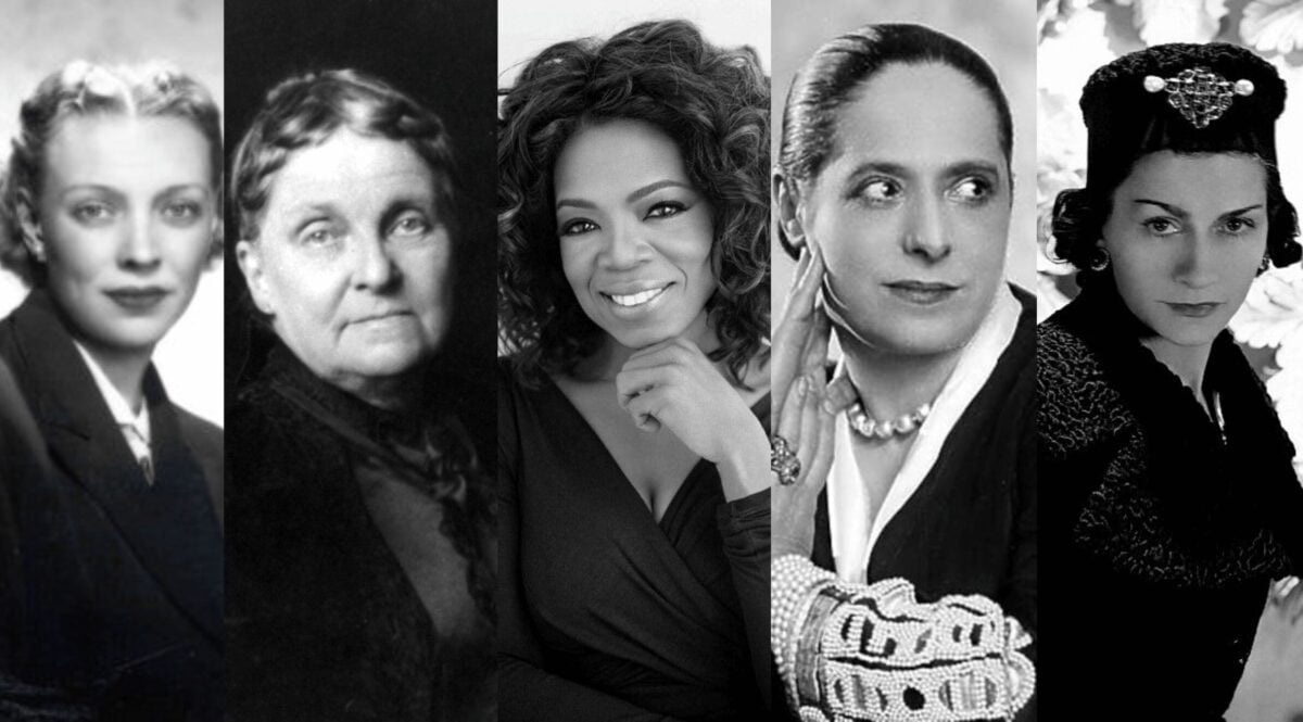 Kobiety w biznesie: Olive Ann Beech, Henrietta Howland Green, Oprah Winfrey, Helena Rubinstein, Coco Chanel