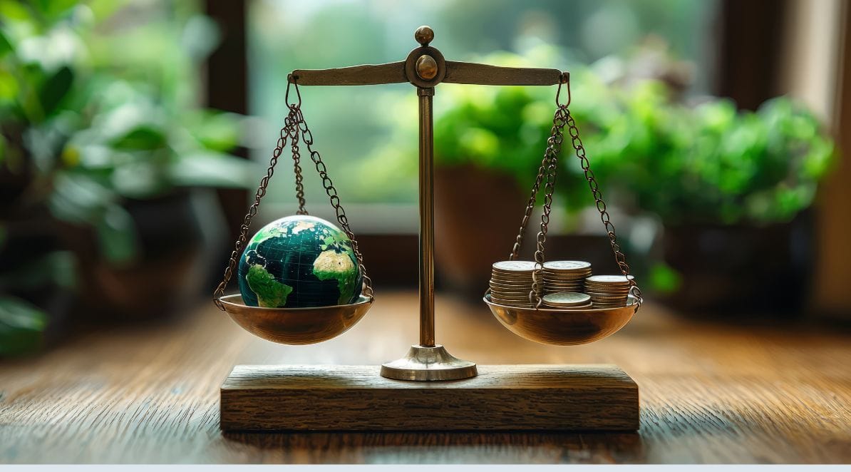 Ilustracja do artykułu pt. "Przyszłość ESG - czy czeka nas koniec zielonej transformacji?"