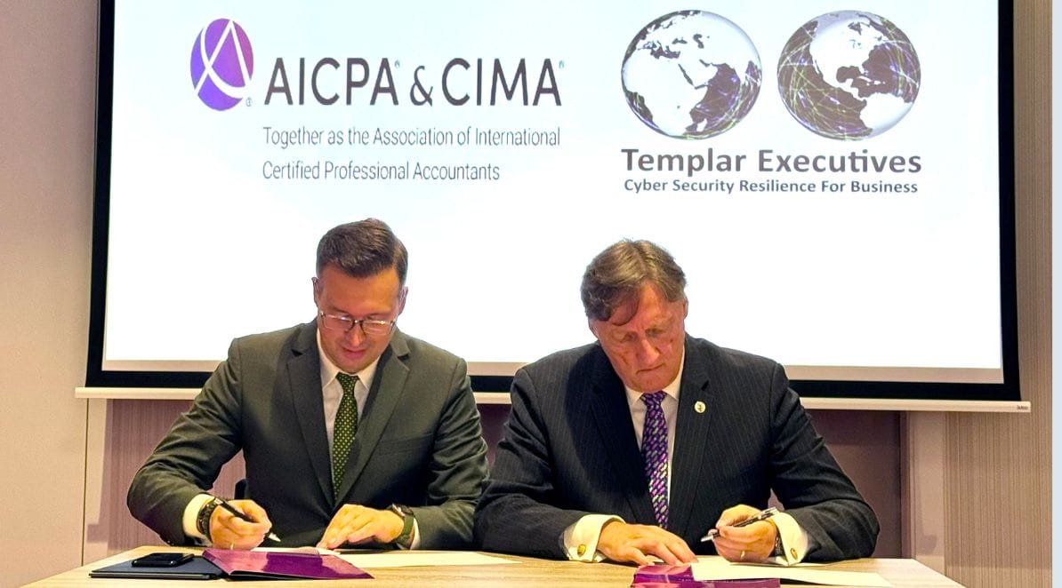 Ilustracja do notatki prasowej pt. "CIMA i Templar Executives podpisały memorandum o współpracy w celu wzmocnienia odporności cybernetycznej w Europie"