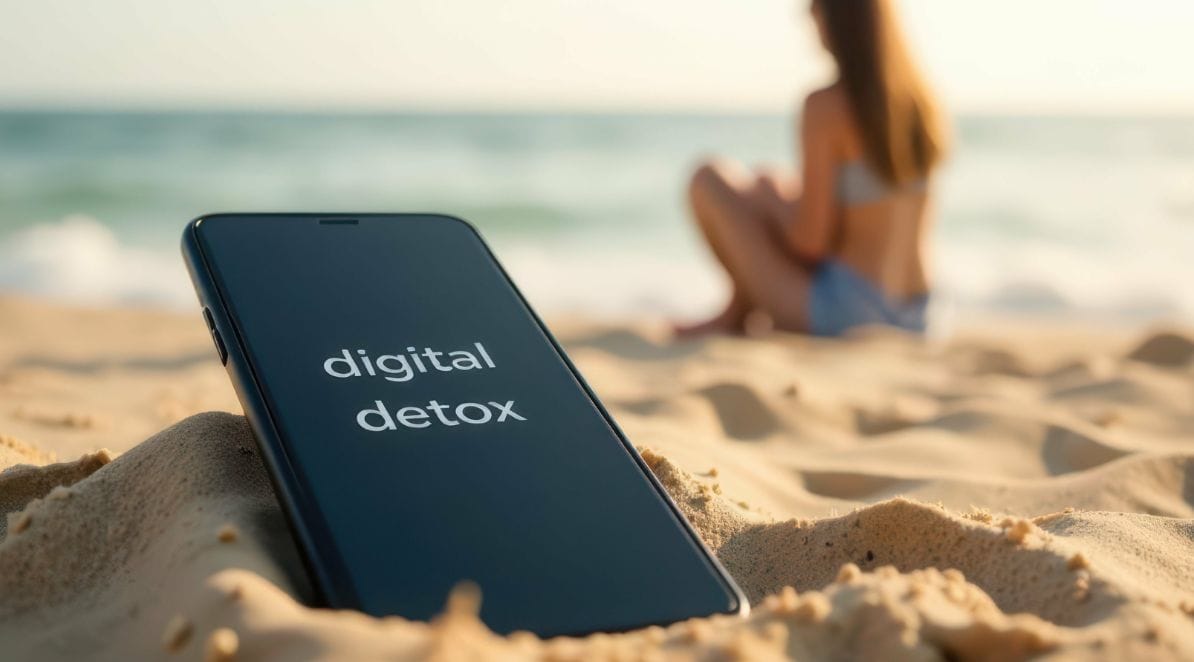 Ilustracja do artykułu pt. "Urlop bez pracy: jak Polacy radzą sobie z cyfrowym detoksem i prawdziwym odpoczynkiem?"