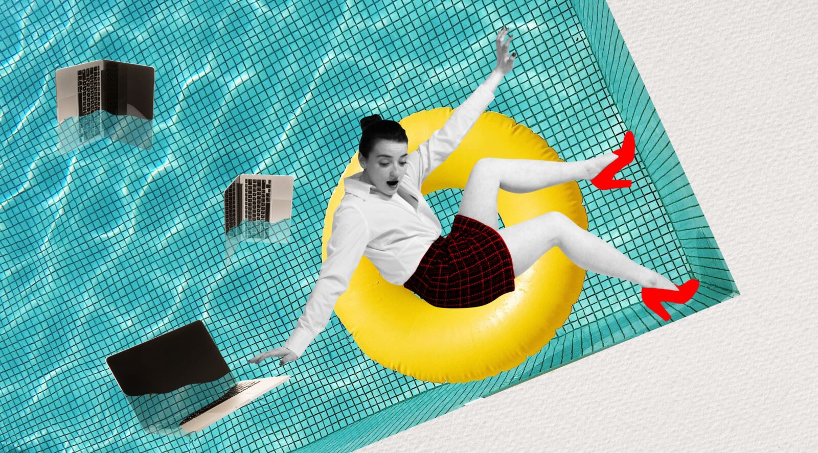 Illustration for the article entitled "Why skipping your summer holiday isn't productive or healthy for anyone"