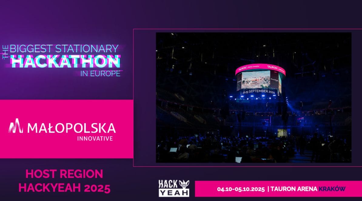 Ilustracja do notatki prasowej pt. Największy stacjonarny hackathon w Europie ponownie w Krakowie! Dołącz do HackYeah 2025